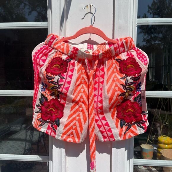 FARM Rio Embroidered Printed Drawstring Shorts NWT - Picture 6 of 12